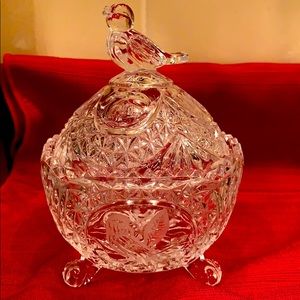Crystal dish with lid